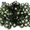 engros 9x10mm hex form grøn glas sten syntetisk glas pris
