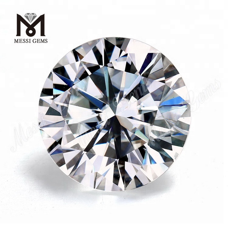 Syntetisk Def Hvid Rund moissanite diamant Pris Wuzhou Factory Messigems