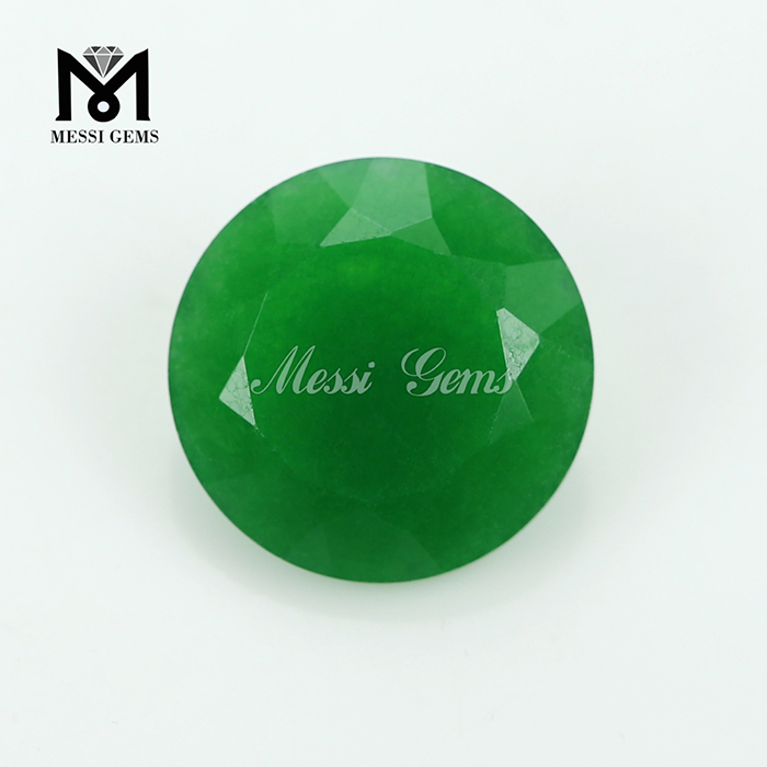 15 mm rund grøn Malaysia jade ædelsten