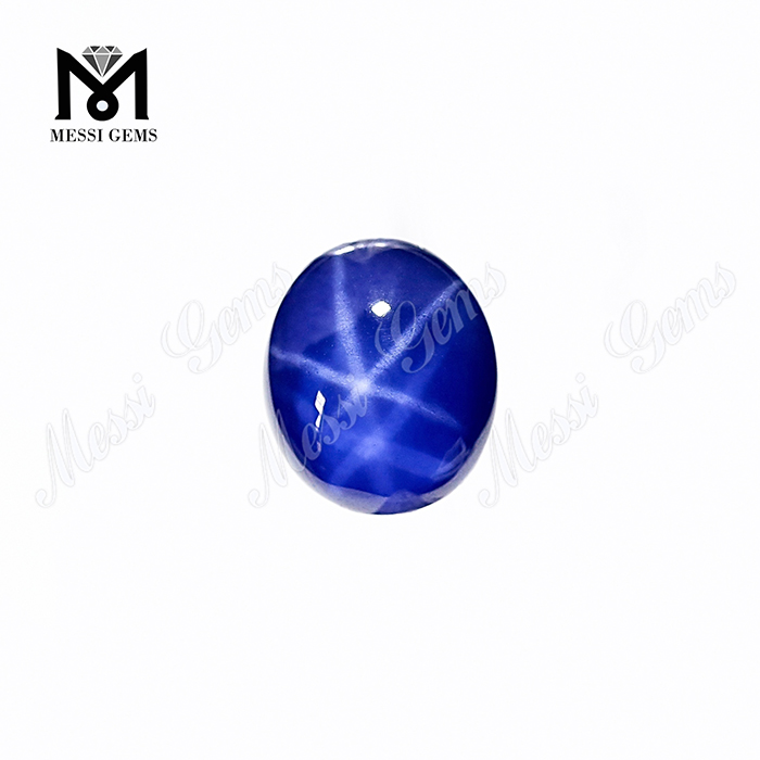 Fabrikspris 8x10mm Oval Shape Blue Star Safirsten