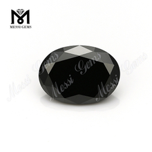 ovalsleben syntetisk sort farvet løs moissanite diamant pris