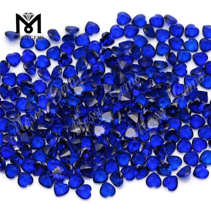 Hjertemaskine Cut Gems 6x6mm Synthetic 112# Spinel Blue Sapphire