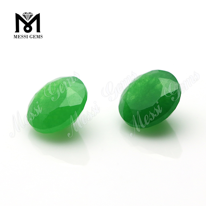 8,0 mm naturskåret runde grønne jade ædelstene til smykkeindstilling