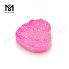 Pink Farve Hjerte Form Naturlig Druzy Stone