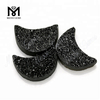 Moon Shape Black Druzy Agate Fashion Stone til vedhæng