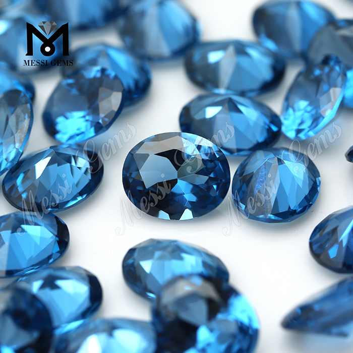 AAA kvalitet #120 ovale facetterede blå sten løse spinel ædelstene til salg