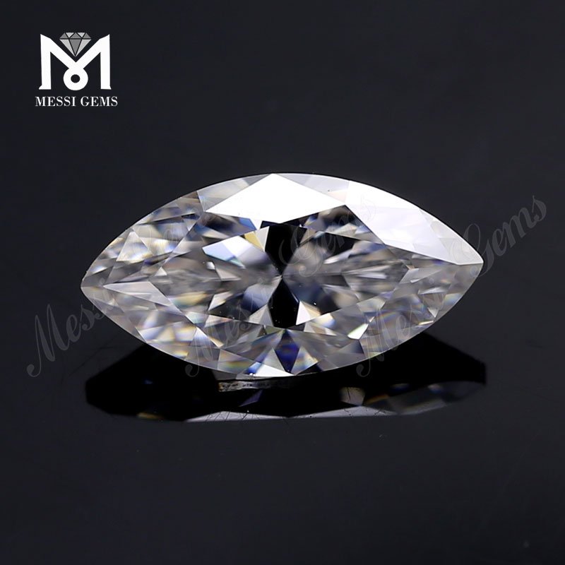 Fabriksløs brillant marquise form def moissanites diamant