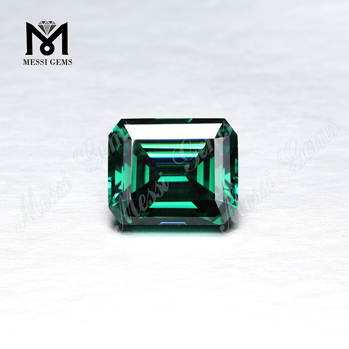 Grøn moissanite diamant Fabrikspris Løse ædelsten Octagon Emerald cut
