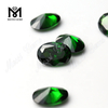 Topkvalitets fabrik oval form Grøn farve 13*18mm Cubic Zirconia, smykkefremstilling