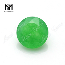 hot udsalg 8mm rund facetteret jade løs naturlig grøn jade