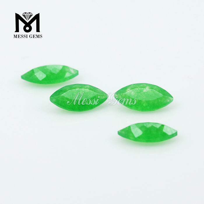 løs naturlig malaysisk jade marquise form sten juveler jade til engros