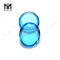 Aquablå Oval stort vinduesskåret glassten