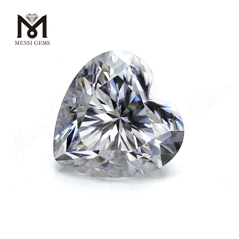 Heart Cut Large Størrelse 14x14MM Hvid moissanite diamant Pr. Carat Pris
