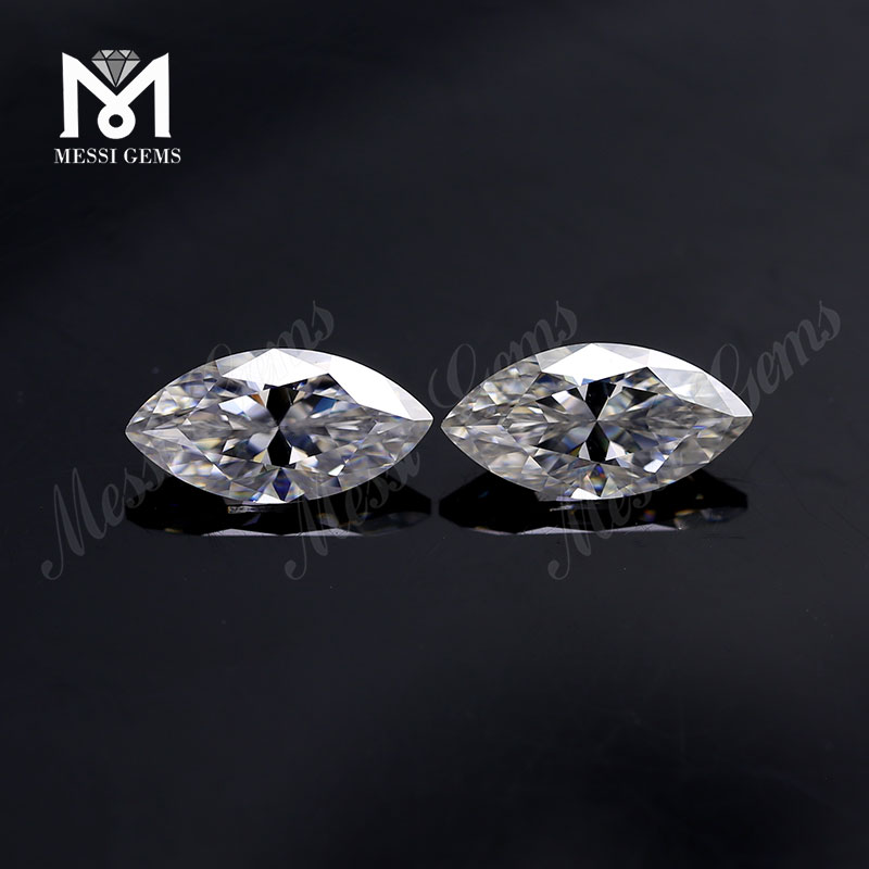 Fabriksløs brillant marquise-form def moissanites diamant