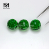 AAA God kvalitet Grønne facetterede cubic zirconia perler med hul