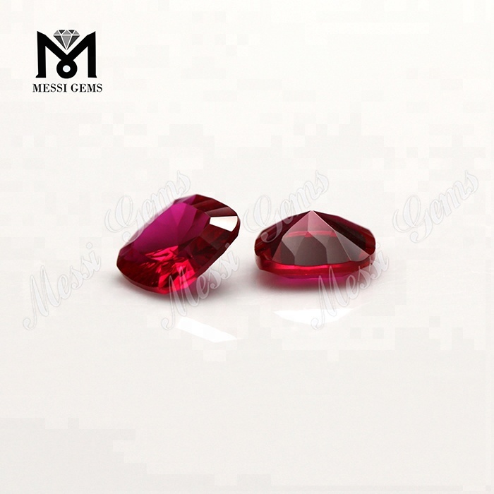 engros syntetisk korund 5 # rød farve rubinsten pris for rød korund smykker