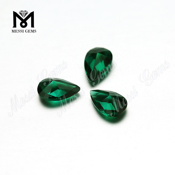 Top Maskinskåret Emerald Gemstone Pære Form Emerald Stone