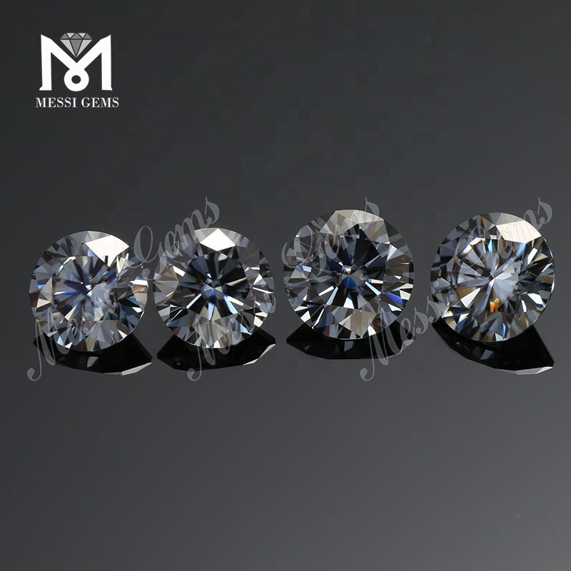 engros moissanite diamant rund 11mm grå syntetisk moissanite løs sten pris