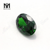 Topkvalitets fabrik oval form Grøn farve 13*18mm Cubic Zirconia, smykkefremstilling