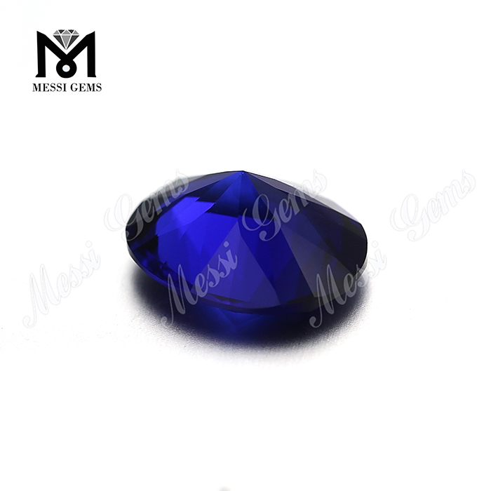 Syntetisk ovalskåret 10x12mm nano sital sten blå nanosital ædelsten