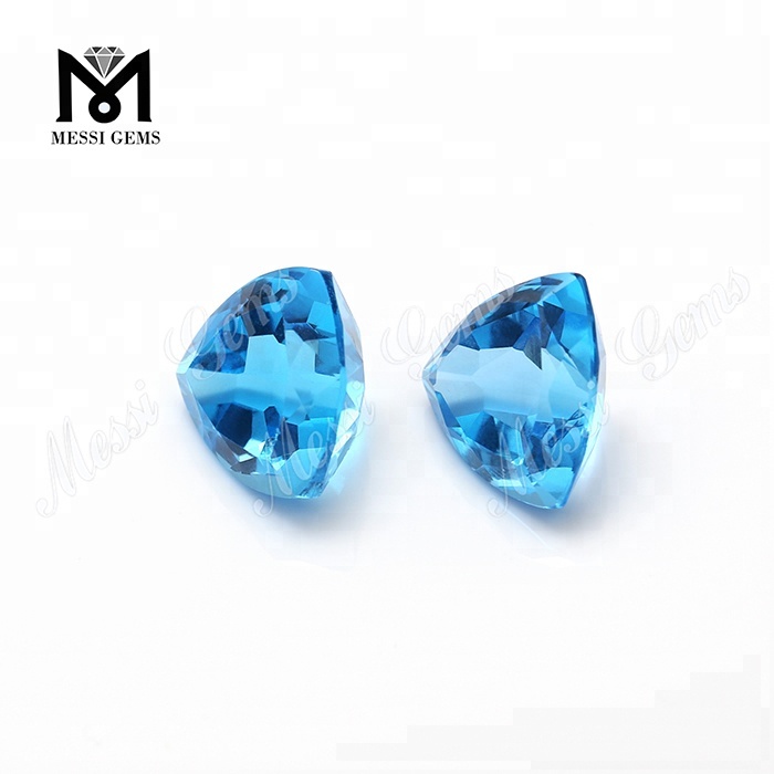 Fabrikspris blå krystal topkvalitet trillion form naturlig blå topas ædelsten