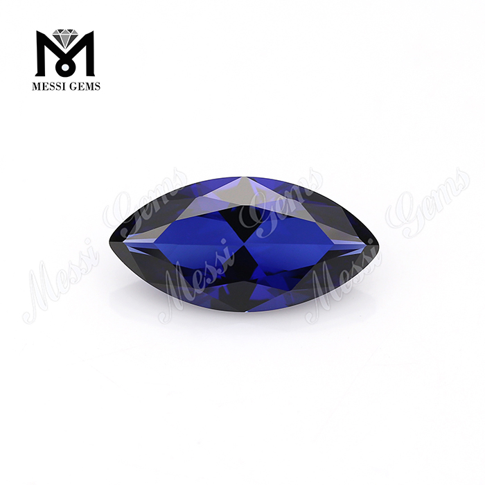 Løs stor størrelse marquise form 8x16mm blå rubin ædelsten