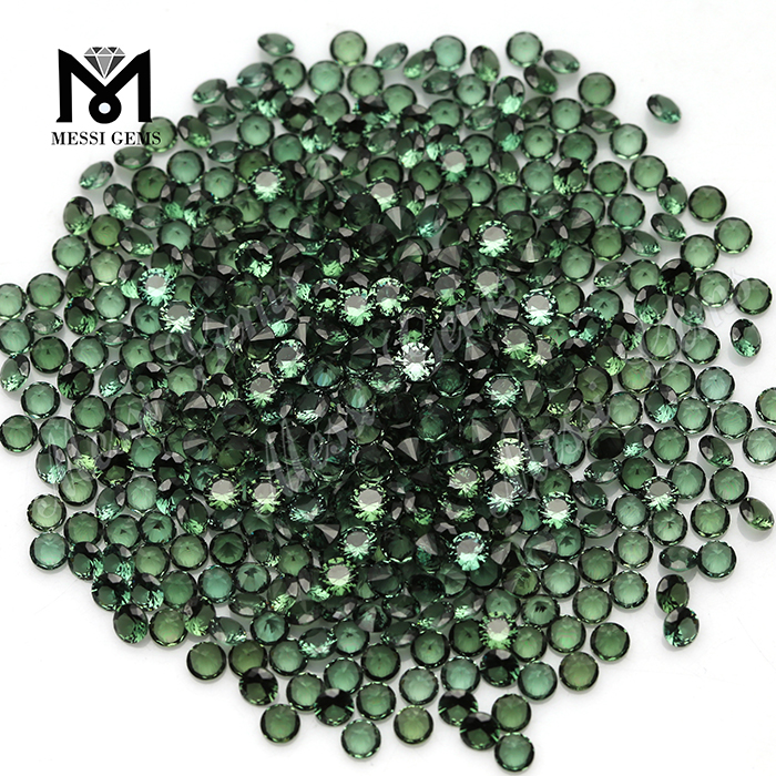 MessiGems Engrospris 152# Syntetisk Spinel Rund Grøn Spinel