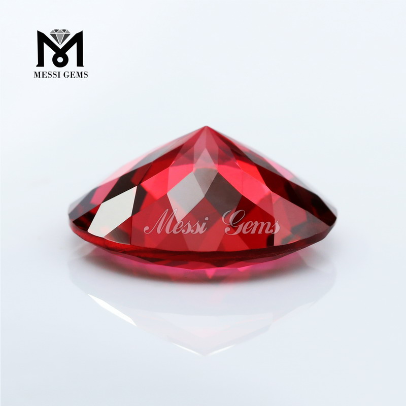 Fabrikspris Diamantskåret 8,0 mm Rubellit krystalglas ædelsten