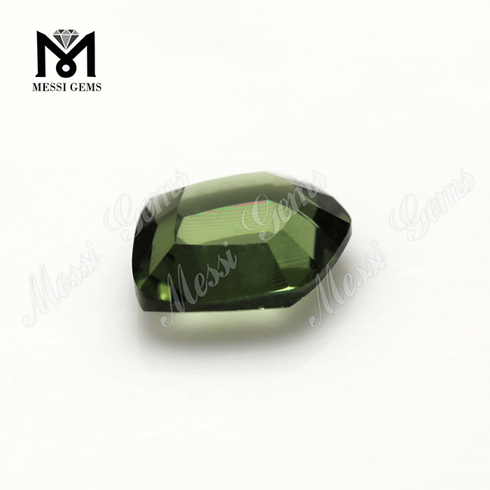 engros 9x10mm hex form grøn glas sten syntetisk glas pris