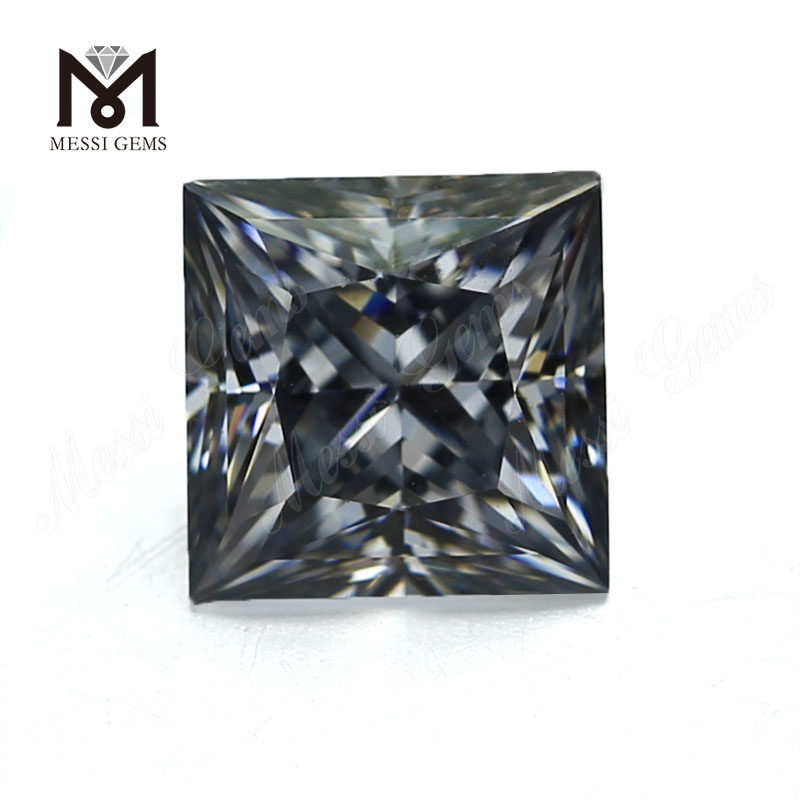 Engrospris DEF Brilliant Square Cut Loose Farvet Grå syntetisk moissanite diamant pris pr.