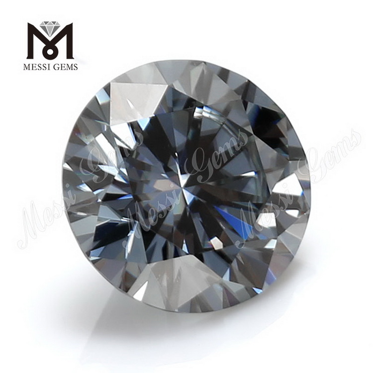 Løs ædelsten brillantslebet grå 1 karat moissanite diamant pris