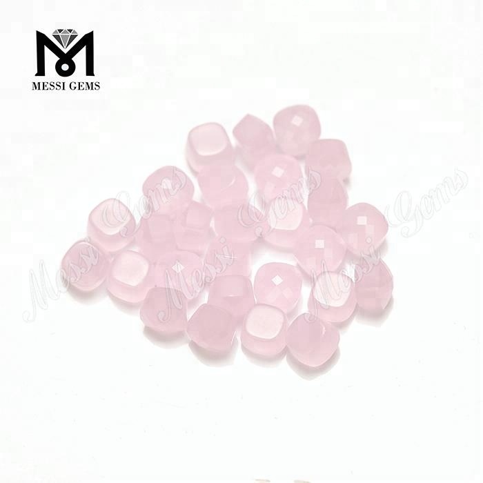 Fabrikspris champignon form pink farve glas sten