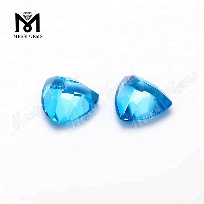 Fabrikspris blå krystal topkvalitet trillion form naturlig blå topas ædelsten