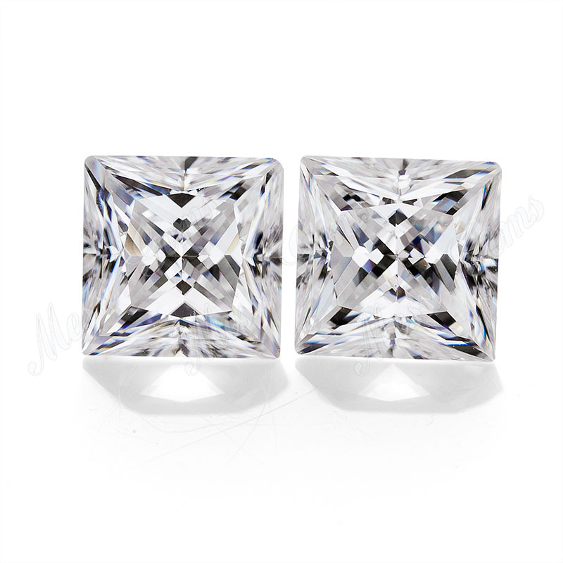 Engros def moissanite diamant hvid prinsesse skåret 5,5x5,5 mm pr. karat pris løs moissanite