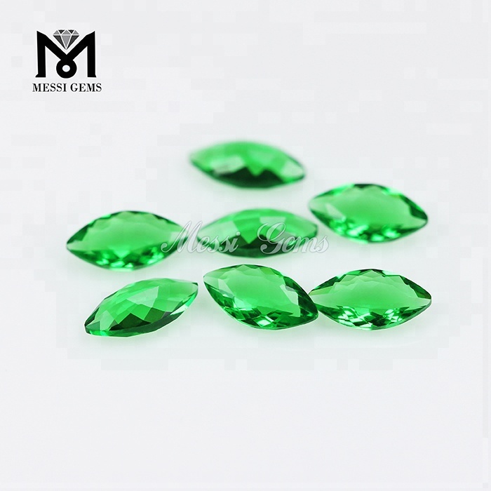 Løse ædelstene Marquise Cut 4 x 8 mm Emerald Color Glassten