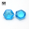 Fabriksbillig pris sekskantform havblå glas ædelsten