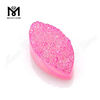 Engros Pink Farve Marquise Natural Agate Druzy Beads