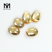 Oval Cabochon 6 x 8 mm champagne syntetiske cubic zirconia