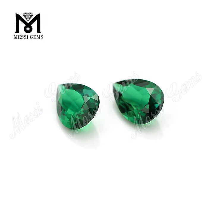 Løs Lab Oprettet Emerald Pear Cut Syntetisk Emerald Stone Pris