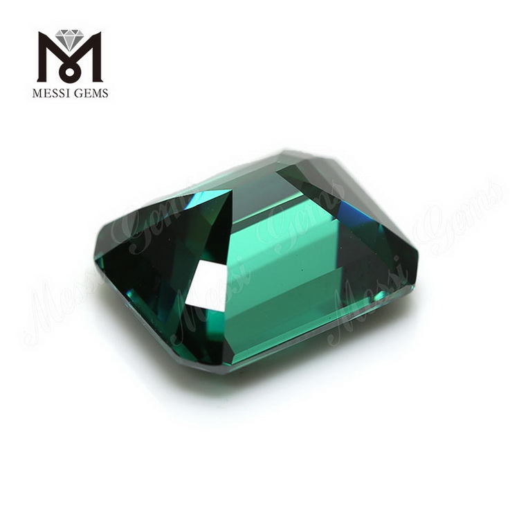 Løs pris Octagon Emerald cut Green Lab skabt Moissanite