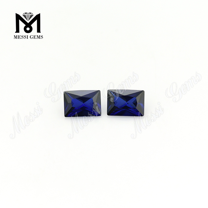 Engros varmebestandig baguetteskåret 3x5mm syntetisk blå rubinpris