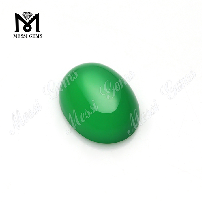 Engros oval form 12*16mm grøn onyx naturlig agat til smykker