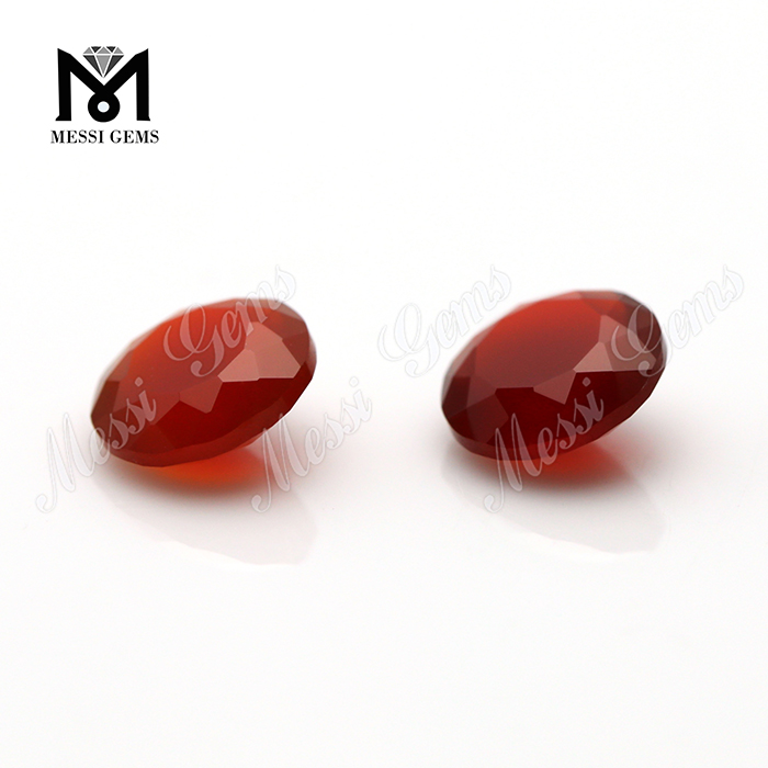 rød 8,0 mm agat perlesten