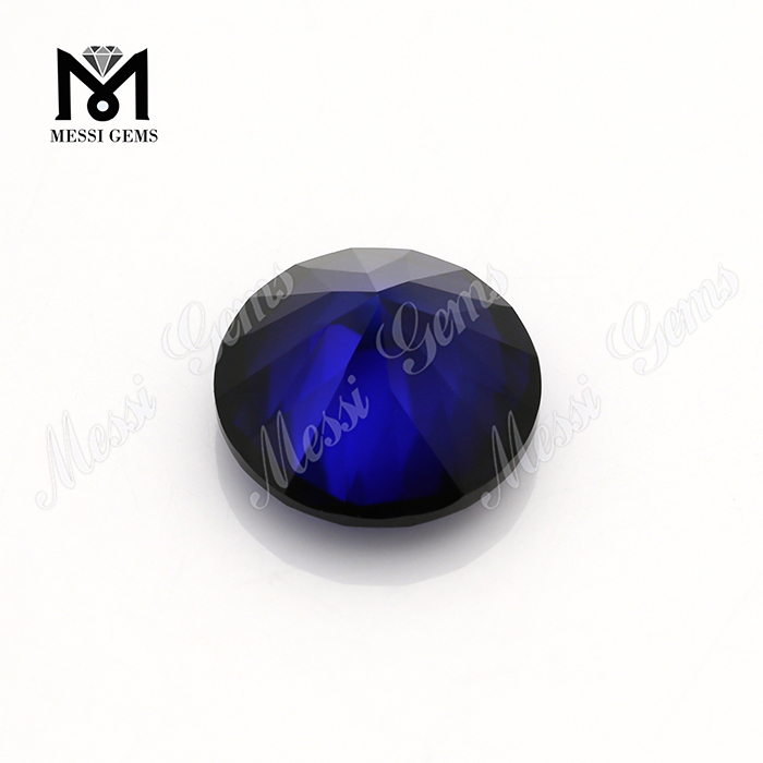 AAA Round 34# Sapphire Blue Corundum Synthetic Ruby Stones Pris