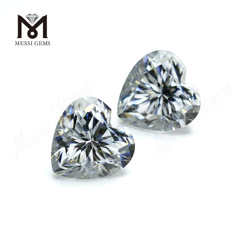 Heart Cut Large Størrelse 14x14MM Hvid moissanite diamant pr. karat Pris