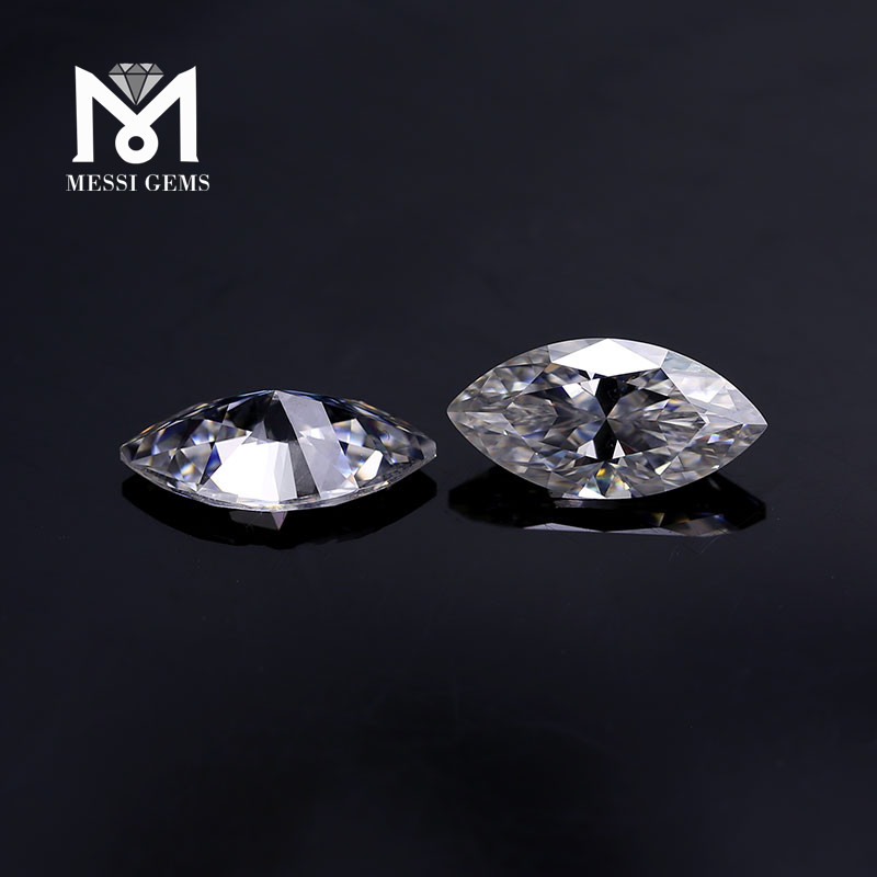 Fabriksløs brillant marquise form def moissanites diamant