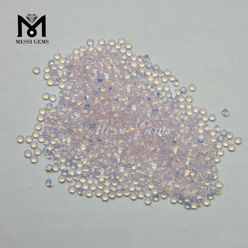 Wuzhou Factory Løs Runde Form 1,5 mm Gennemsigtig Pink Nano Gems Stone