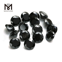 Løs lille størrelse moissanite diamant 1-3 mm rund brillantslebet sort diamant moissanite pris