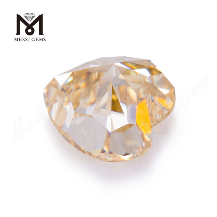 9*9mm Hjerte løs moisanite diamant M-Yellow moissanite sten producent