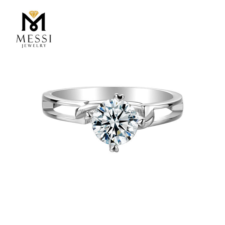 Hot salg 18 karat forgyldt 925 sterlingsølv smykker moissanite diamant forlovelsesring